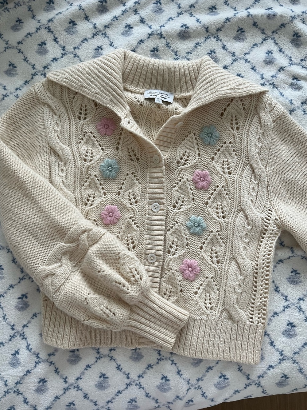 & Other Stories Floral Embroidery Knit Cardigna - Picture 2 of 5
